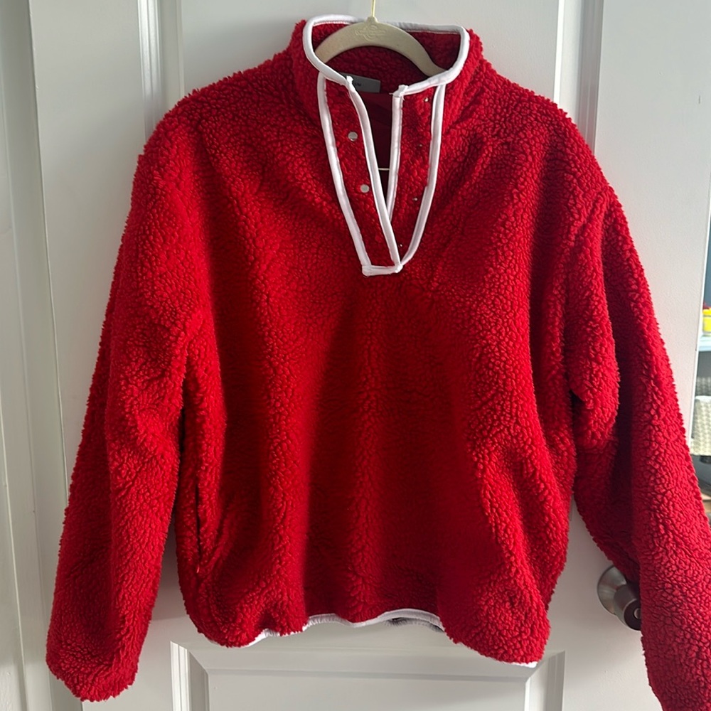 SOLD OUT Parke Red Fleece Pullover - brand new!